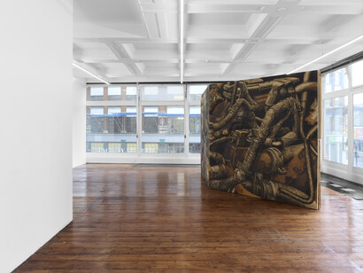 Jonathan Okoronkwo, Ask not what we were made for, exhibition view. Courtesy of Emalin Gallery