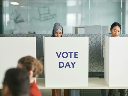 Women voting in the New York mayoral election, reflecting the broader dynamics of New York City politics