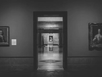 Empty museums and abandoned art symbolize a world where capitalism values profit over cultural heritage