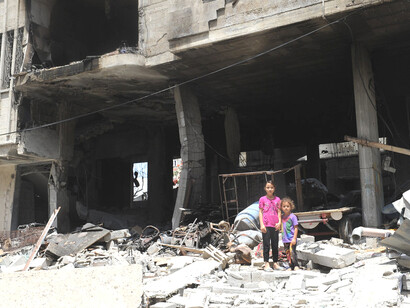 The ongoing assault on Gaza has turned neighborhoods into rubble and left its youngest residents struggling to survive amid the devastation