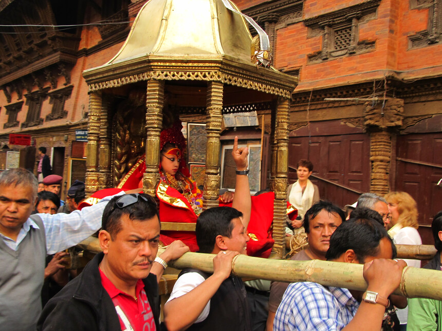 The living goddess of Kathmandu