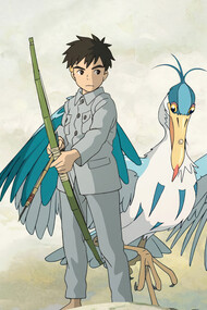 Portada oficial de la película animada 'El chico y la garza' (2023) de Hayao Miyazaki