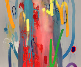 Erik Jones, Royal-Crayons, 24x36 inch, 61x91cm. Watercolor, colored pencil, water-soluble wax pastel, acrylic on Rives bfk paper mounted to panel