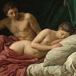 Louis-Jean-François Lagrenée, "Venus y Marte", óleo sobre lienzo, 1770
