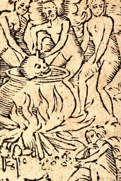 Ilustración del libro de Hans Staden "Verdadera historia y descripción de un país de salvajes desnudos, feroces y caníbales, situado en el Nuevo Mundo, América", 1557 