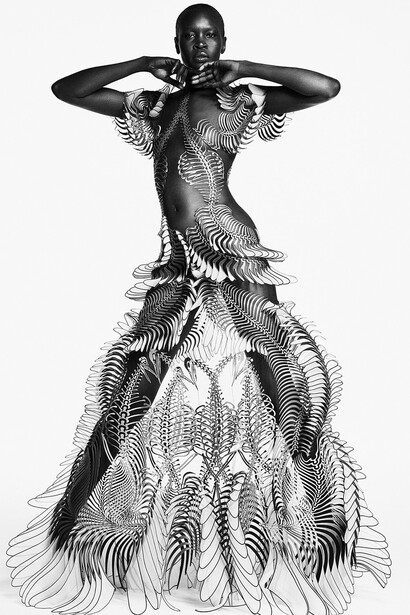 Iris van Herpen. Labyrinthine gown, Sensory seas collection, Haute Couture spring/summer 2020. Courtesy of Kunsthal Rotterdam