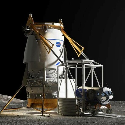 Rendering del Blue Moon di Blue Origin, fonte NASA.gov