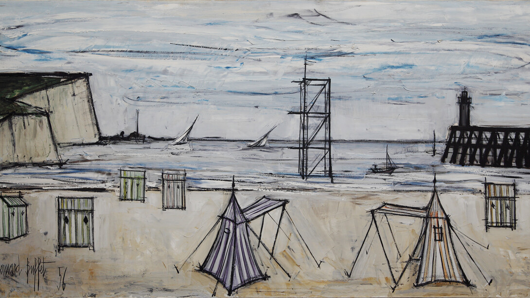 Bernard Buffet, Plage, 1956. Courtesy of Opera Gallery