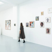 Salifou Lindou, Carambolage (Carom shots), exhibition view. Courtesy of Afikaris Gallery