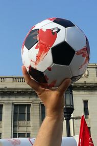 A protest for Palestinians in Gaza. The rally began at Penn Station where Pro-Israel protestors where present and ended with a march through parts of Baltimore on Northern Avenue