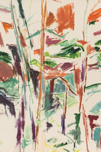 Mercedes Matter, Untitled (Maine landscape) (detail), c. 1957. Courtesy of Berry Campbell Gallery