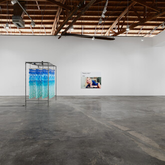 Christine Tien Wang and Rachel Youn, Factory doomscroll, exhibition view. Courtesy of Night Gallery
