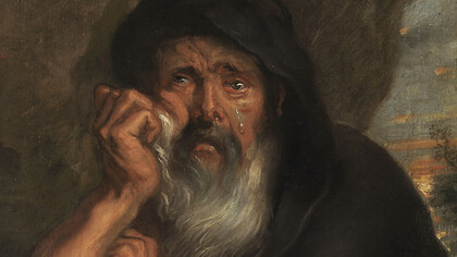 Rubens, Demócrito y Heráclito, 1636 (detalle)