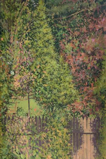 Richard Raiselis, Arborvitae in summer (detail), 2024. Courtesy of Gallery Naga