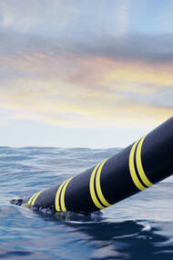 Submarine cables under the waters of the Indian Ocean