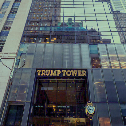 Der “Trump Tower” in Manhattan, Bundesstaat New York, Vereinigte Staaten von Amerika