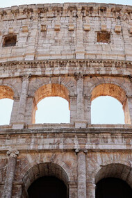 The Colosseum in Rome, Italy, the elliptical amphitheatre in the centre of Rome, Italy, that was built in AD 70-80, is the largest ancient amphitheatre ever built and the largest standing amphitheatre in the world