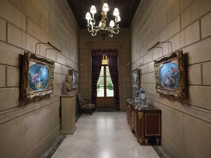 Flora Yukhnovich's four seasons, exhibition view. Courtesy of the Frick Collection