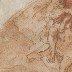Annibale Carracci, Étude Amphinomus et de son père (détail). Avec l'aimable autorisation du musée du Louvre