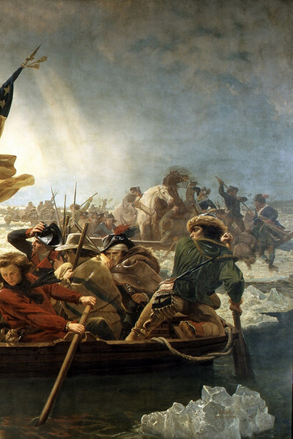 Emanuel Leutze, Washington cruzando el Delaware (1851, detalle)