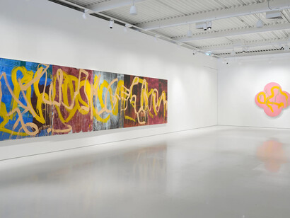 Max Gimblett, The open door, exhibition view. Courtesy of Gow Langsford Gallery