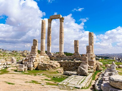 Ruins of the Amman Citadel in Amman, Amman Governorate, Jordan