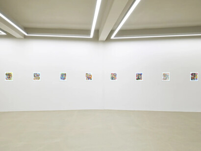Bernard Frize, The return, exhibition view. Courtesy of Johyun Gallery