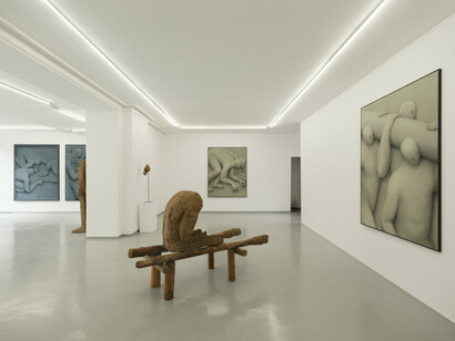 Magdalena Abakanowicz and Bartłomiej Flis, The things we buried grow, exhibition view. Courtesy of BWA Warszawa. Photo by Bartosz Zalewski