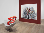 Maggi Hambling and Sarah Lucas, Ooo la la, exhibition view. Courtesy of Sadie Coles HQ