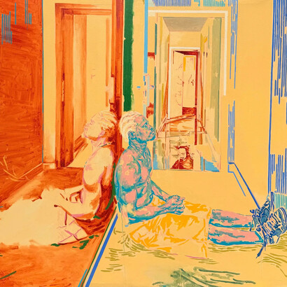 Gideon Okoro, In his reflection (detail), 2025. Courtesy of Rele Gallery