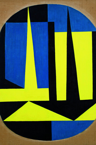 Carmen Herrera, A city, 1949. Courtesy of UMMA
