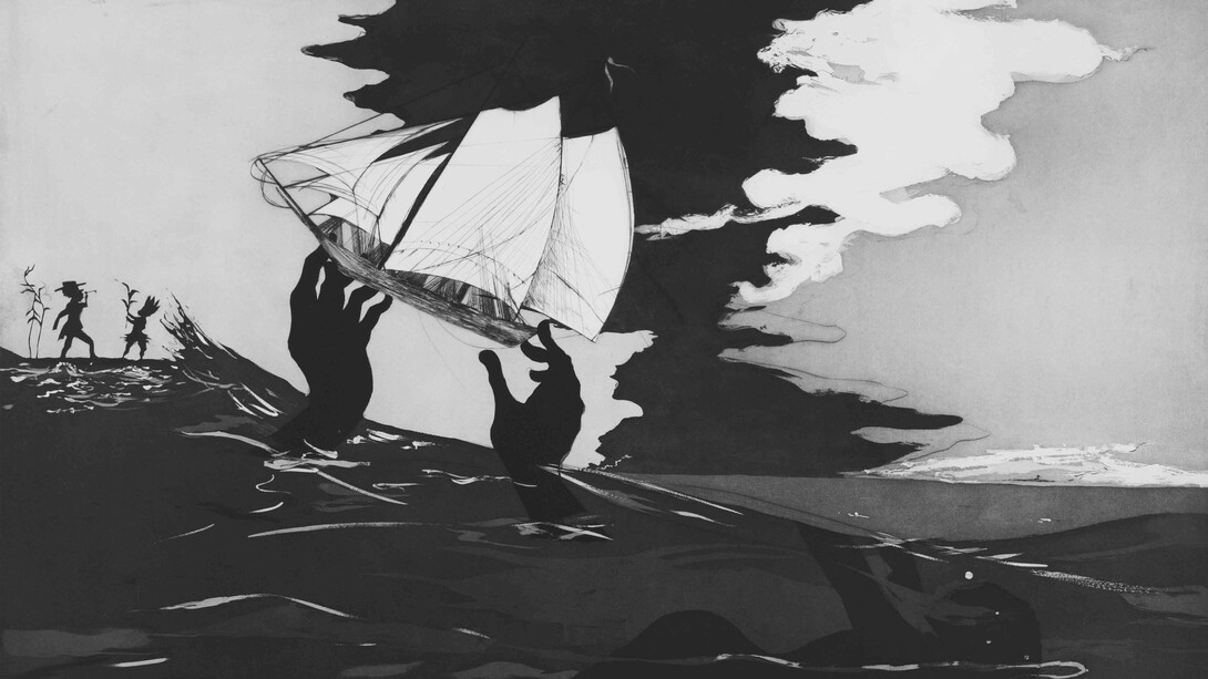 Kara Walker, An unpeopled land in uncharted waters (detail), 2010. Courtesy of Fundación Proa 