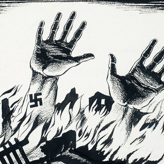 Mario Armengol Torrella, Between purgatory and hell (Entre el 
Purgatorio y el Infierno) (detalle), c. 1943-1945. Cortesía del Museu Nacional d'Art de Catalunya. Col·lecció A. L. & P. A. Kiddey