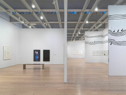 Christine Sun Kim, All day all night, exhibition view. Courtesy of Whitney Museum of American Art