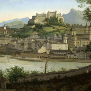 Franz Xaver Mandl, View of Salzburg (detail), 1835. Courtesy of DomQuartier Museum