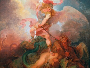 Philippe-Jacques de Loutherbourg, "The Angel Binding Satan", 1797, Yale Center for British Art, Connecticut, USA