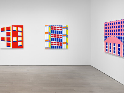 Jim Isermann, Build, exhibition view. Courtesy of Miles McEnery Gallery