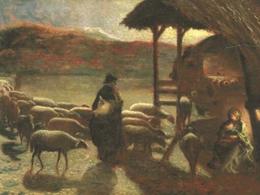 Giovanni Segantini (1882-1883), Ritorno all'ovile, olio su tavola
