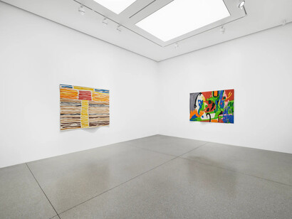 Etel Adnan and Seundja Rhee, To meet the sun, exhibition view. Courtesy of White Cube