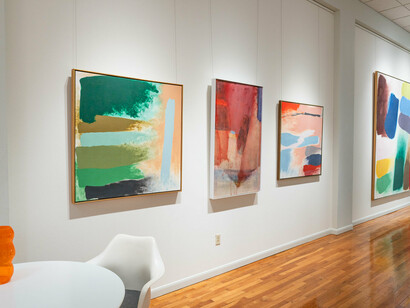 Friedel Dzubas and Emily Mason, Juxtapositions, exhibition view. Courtesy of Jody Klotz Fine Art