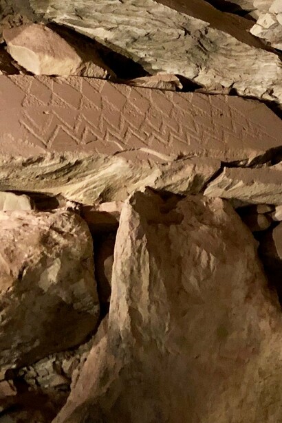 Interior del túmulo sepulcral de Newgrange, Brú na Bóinne, Condado Meath, Irlanda