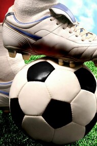 Antiguo balón de fútbol