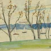 Paul Maze, The Solent from Bembridge, watercolour, 10 x 14 inches