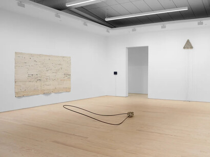 Jamal Cyrus, how you sound, exhibition view. Courtesy of Inman Gallery