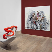 Maggi Hambling and Sarah Lucas, Ooo la la, exhibition view. Courtesy of Sadie Coles HQ