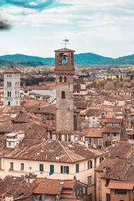 Vista panorâmica da cidade de Lucca na Itália