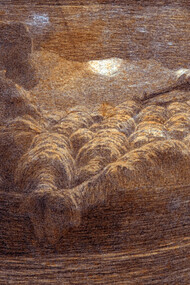 Il disegno di "Ave Maria a trasbordo" di Giovanni Segantini. Pinacoteca "Il Divisionismo" di Tortona