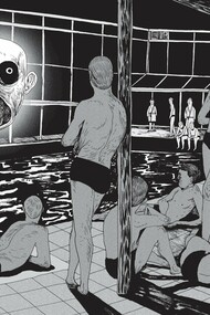 "Spa", graphic novel di Erik Svetoft. Nel momento in cui si presenta il problema idrico, appaiono contestualmente i primi segni di un degrado inestirpabile e profondo, radicato nell'edificio stesso e impossibile da nascondere agli sguardi
