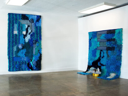 Sarah Zapata, Blue in the hands of prospect, exhibition view. Courtesy of Various Small Fires