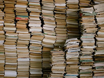 Stacks of memory and meaning: literature accumulates quietly over time, shaping the questions that guide both artistic creation and business decisions